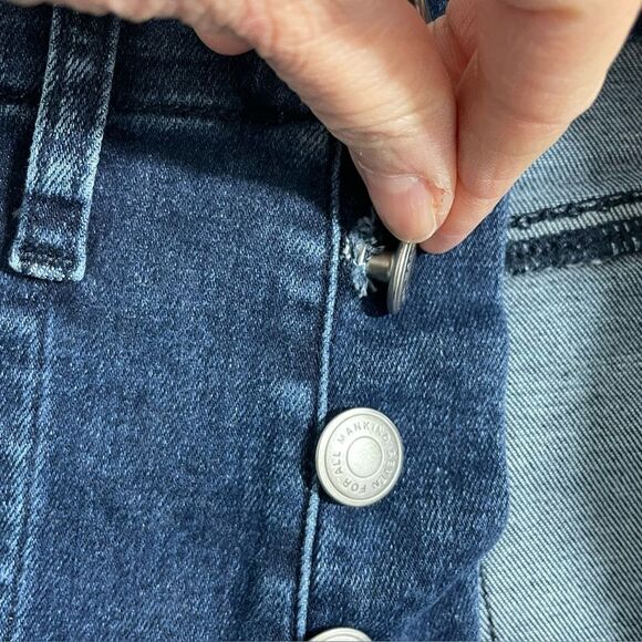 7 For All Mankind Portia High Rise Skinny Jeans Size 28 Button Fly Stretch Denim - Picture 9 of 13